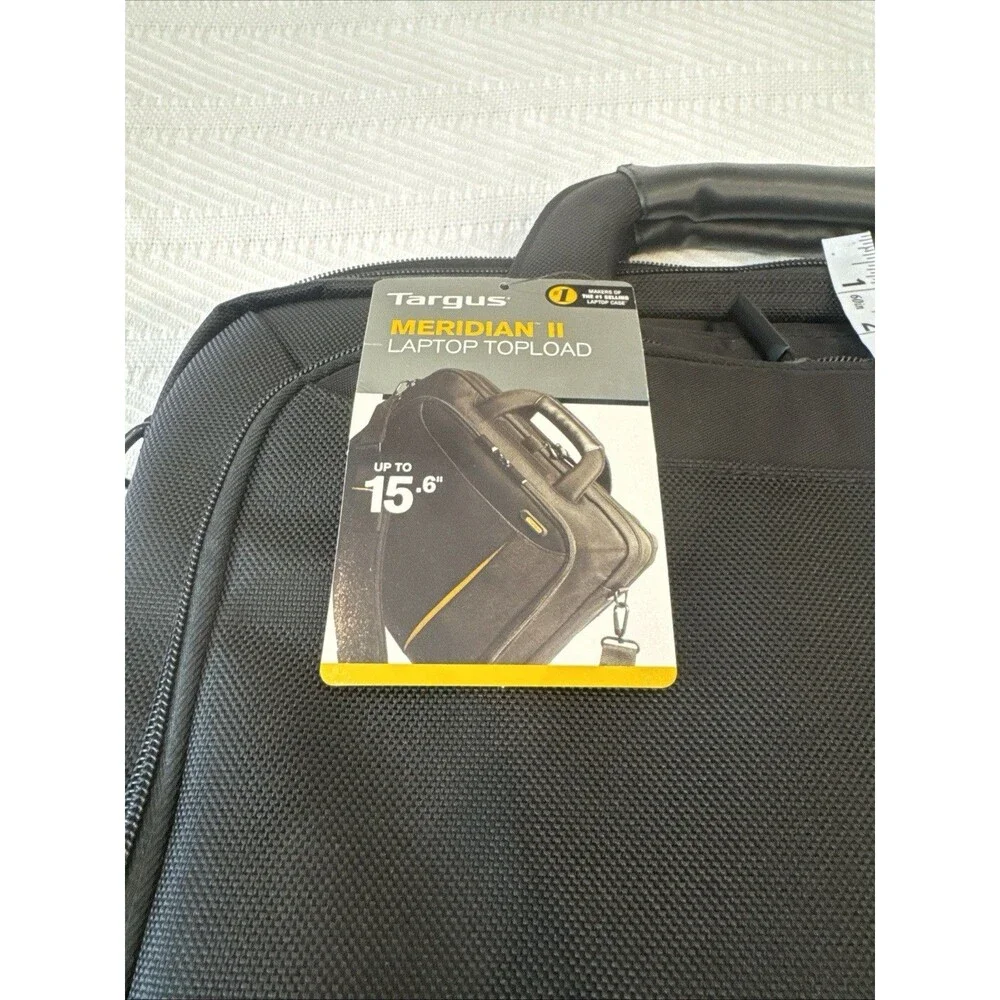 Targus Meridian II Laptop Topload Bag 15.6” Black Briefcase Shoulder Strap NWT